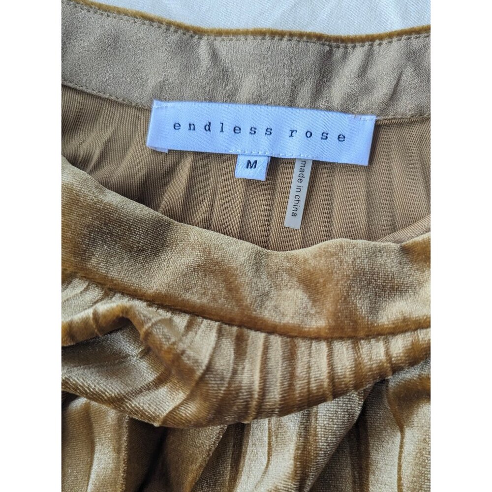 ENDLESS ROSE - Gold Velvet Skirt, Stunning